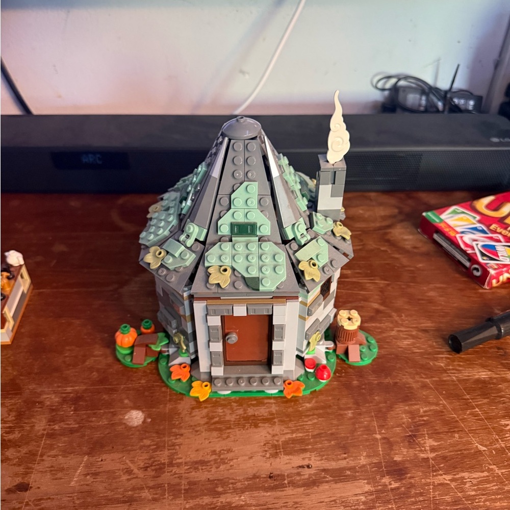 knockoff lego hagrids hit - Gray and Sage Green